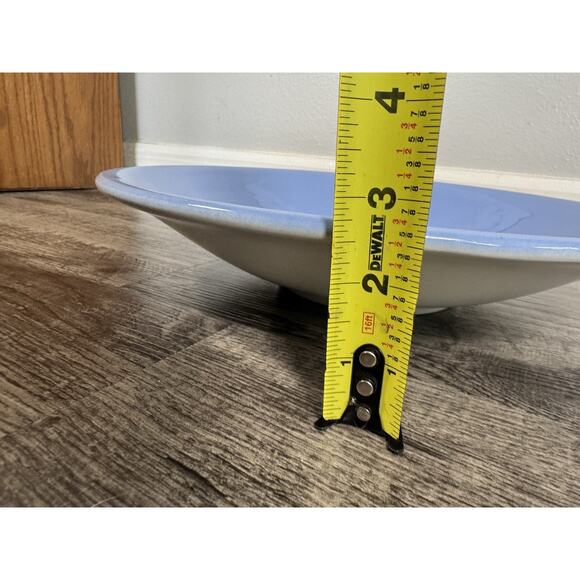 Pottery Barn Alysse Slate Baby Blue Pasta Salad Serving Bowl 13” MADE IN ITALY - Picture 6 of 8